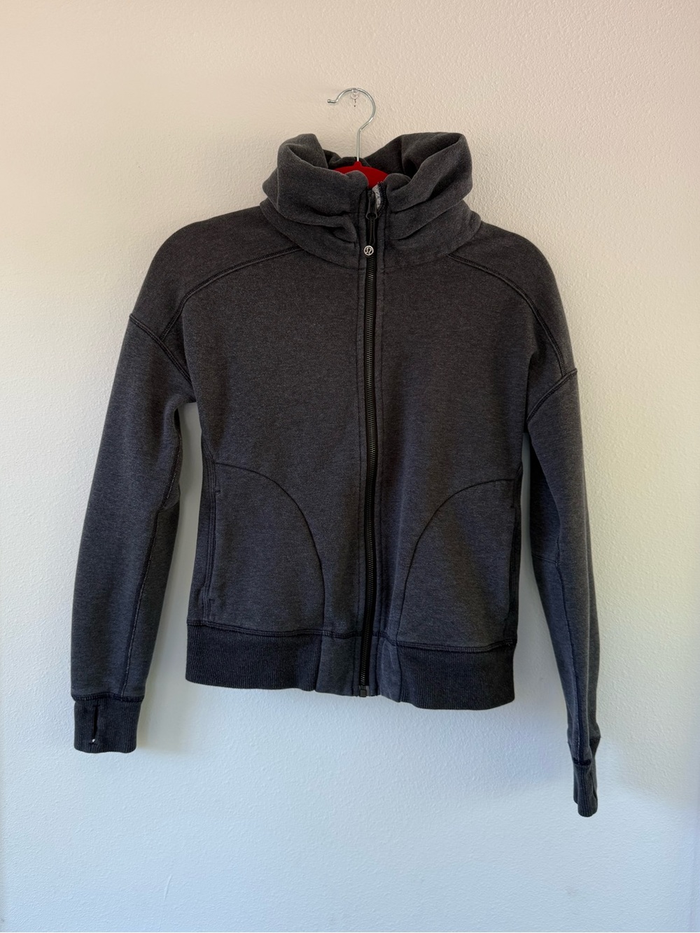 lululemon athletica Dark Gray Full-Zip Funnel Neck Jacket